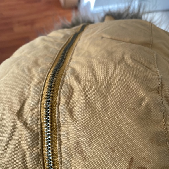 The North Face 550 Hyvent Mens McMurdo Parka Down Filled Fur Trim Hood Tan Coat - Picture 5 of 9